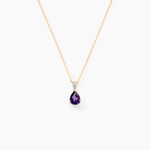 Pendentif Gorgel Or Jaune Am&eacute;thyste Oxyde De Zirconium - Pendentifs Femme | Histoire d&rsquo;Or