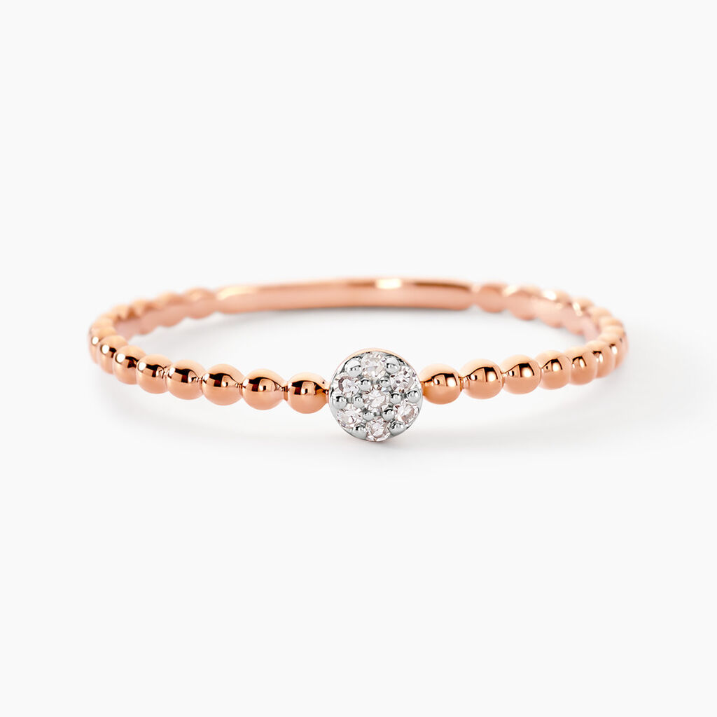 Bague Solitaire Gaxina Or Rose Diamant - Bagues solitaires Femme | Histoire d&rsquo;Or