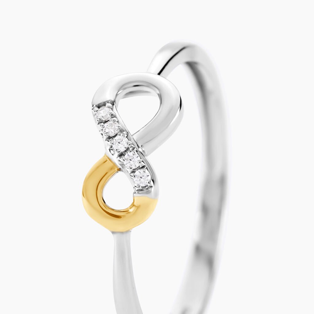 Bague Or Jaune Oxyde De Zirconium - Bagues avec pierre Femme | Histoire d’Or