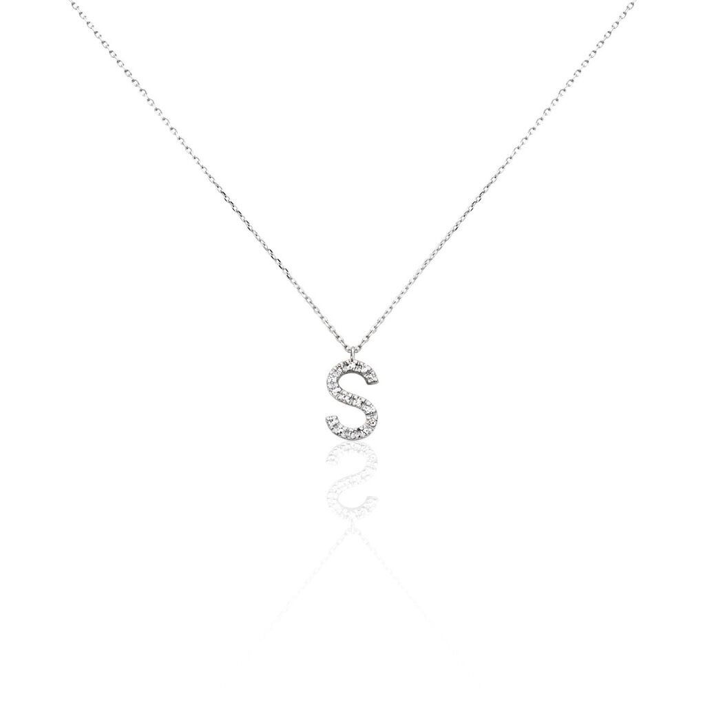 Collier Oran Or Blanc Diamant