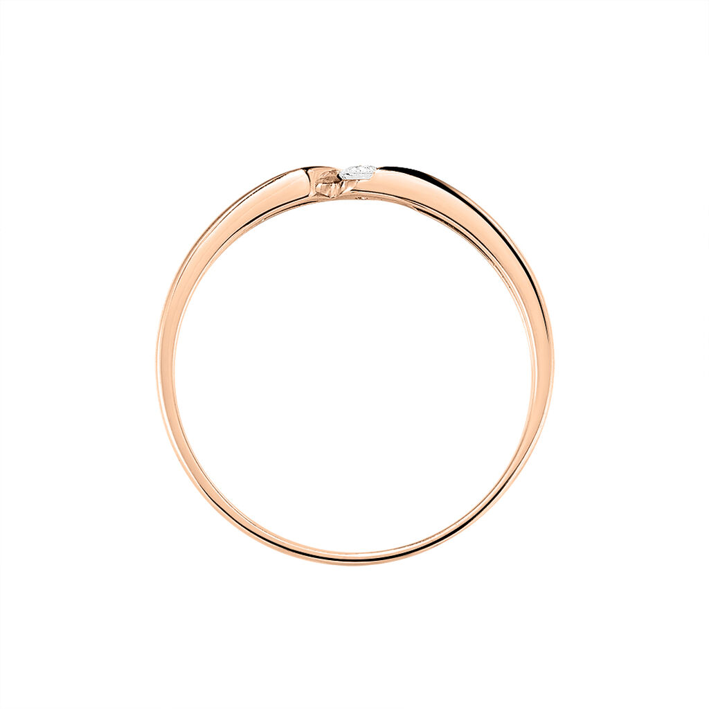 Bague Solitaire Anilie Or Rose Diamant - Bagues solitaires Femme | Histoire d’Or