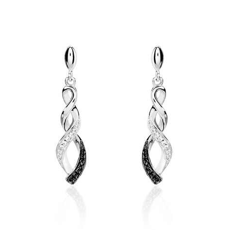 Boucles D'oreilles Pendantes Claudia Argent Blanc Oxyde De Zirconium - Boucles d'oreilles fantaisie Femme | Histoire d’Or
