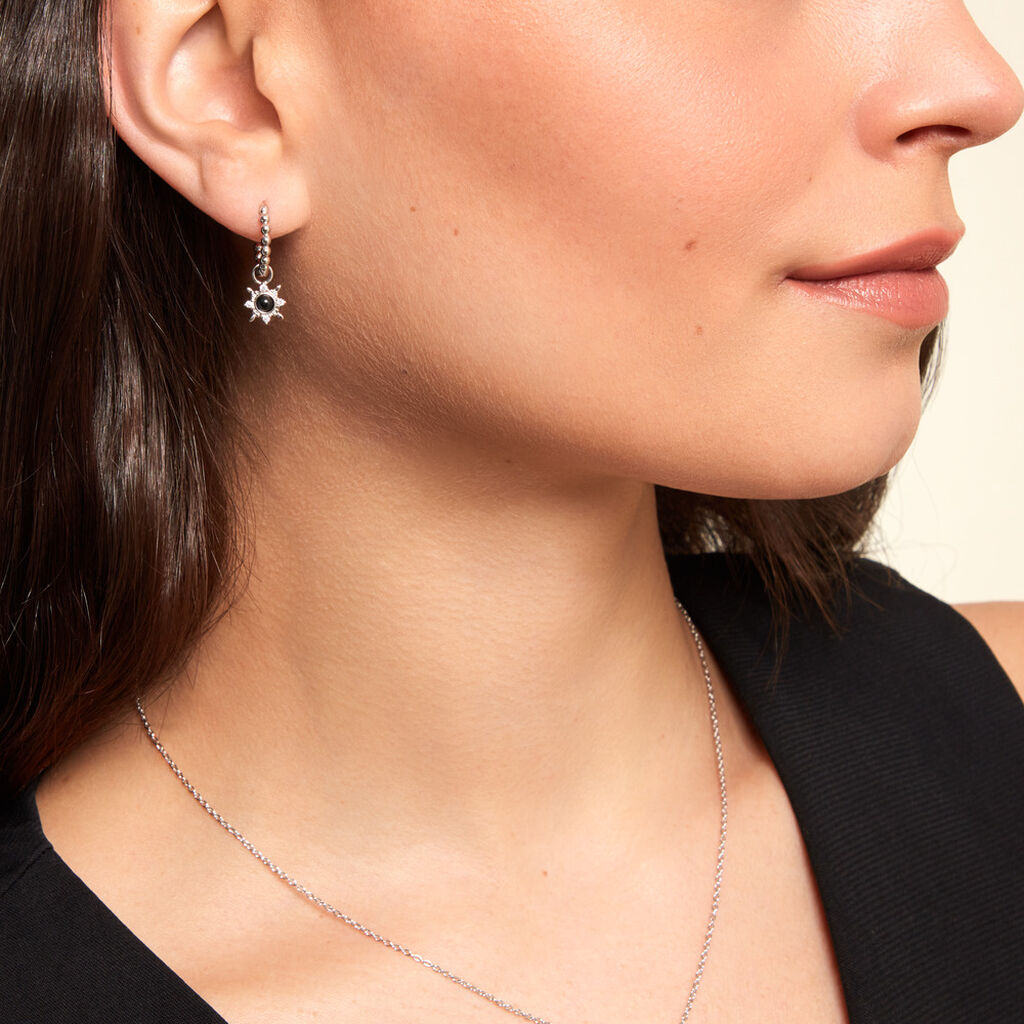 Créoles Hesper Argent Blanc Oxyde De Zirconium - Boucles d'oreilles créoles Femme | Histoire d’Or