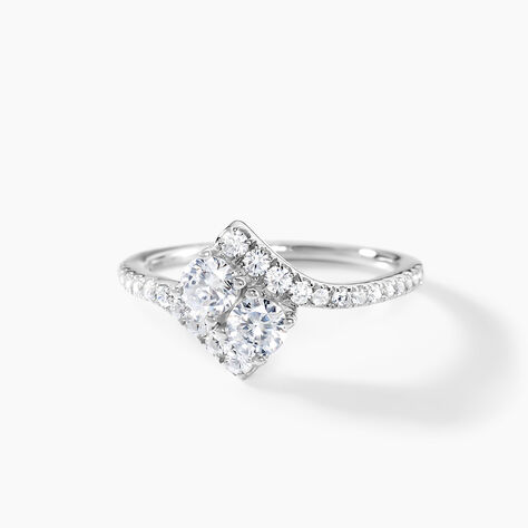 Bague Lisette Argent Blanc Oxyde De Zirconium - Bagues avec pierre Femme | Histoire d’Or