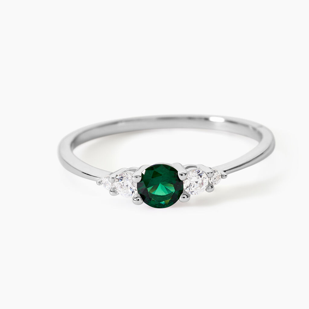 Bague Maiwen Argent Blanc Oxyde De Zirconium - Bagues solitaires Femme | Histoire d&rsquo;Or