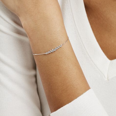 Bracelet Aliah Argent Blanc Oxyde De Zirconium - Bracelets Femme | Histoire d’Or