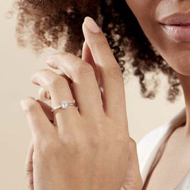 Bague Solitaire Elyana Argent Blanc Oxyde De Zirconium - Bagues solitaires Femme | Histoire d’Or