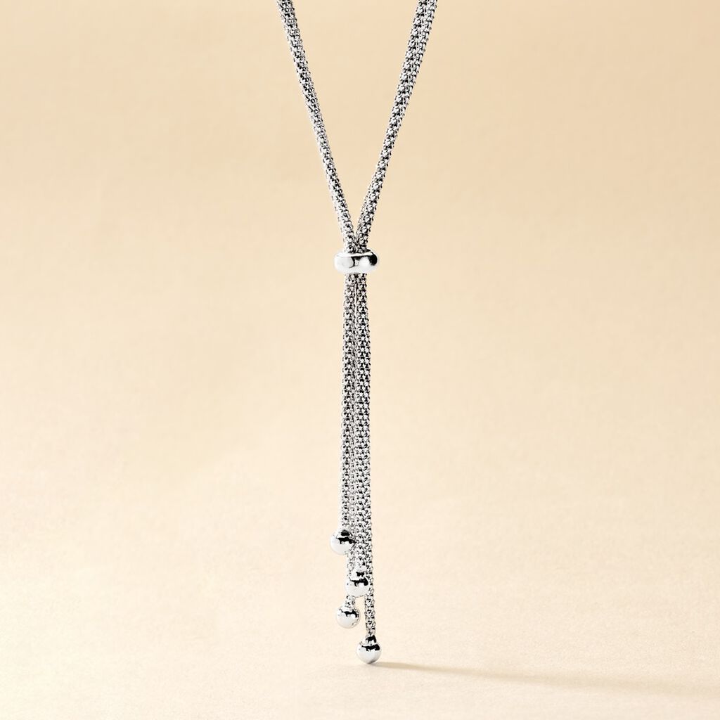 Collier Haziza Argent Blanc - Colliers Femme | Histoire d’Or