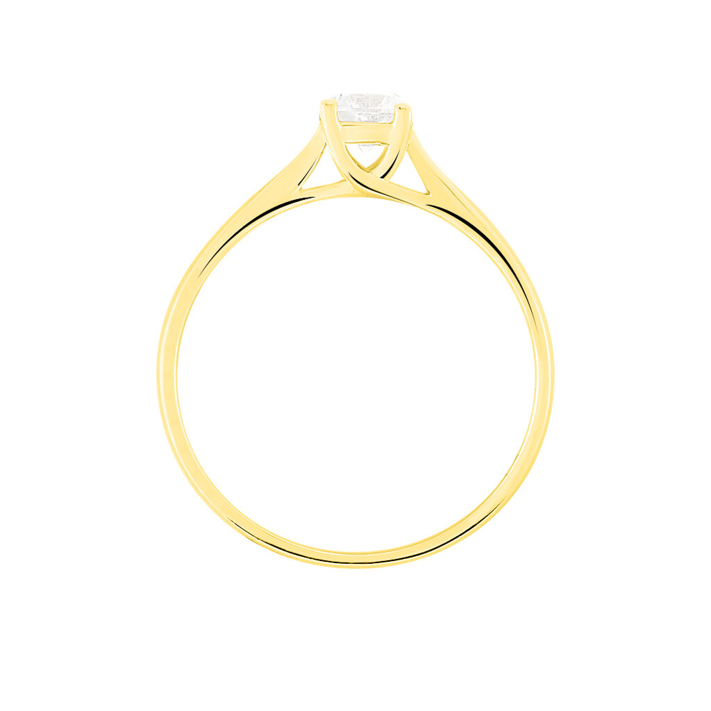Bague Solitaire Victoria Or Jaune Diamant - Bagues solitaires Femme | Histoire d&rsquo;Or