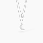 Collier Astre Argent Blanc Oxyde De Zirconium - Colliers doubles et triples cha&icirc;nes Femme | Histoire d&rsquo;Or