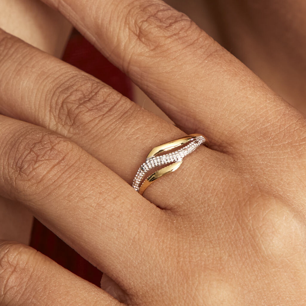 Bague Smeralda Or Bicolore Diamant - Bagues avec pierre Femme | Histoire d’Or