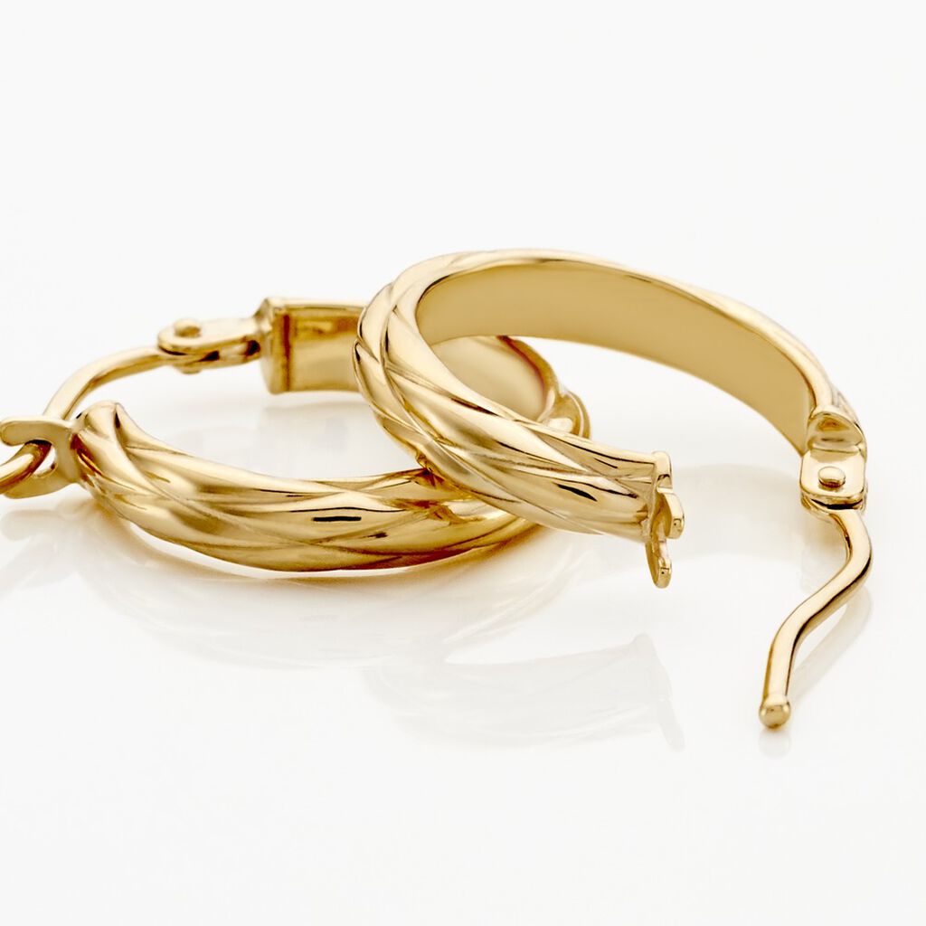 Créoles Vitali Or Jaune - Boucles d'oreilles créoles Femme | Histoire d’Or