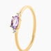 Bague Sevastian Or Jaune Améthyste Oxyde De Zirconium - Bagues solitaires Femme | Histoire d’Or