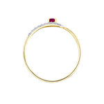 Bague Or Jaune Karmele Rubis - Bagues solitaires Femme | Histoire d&rsquo;Or