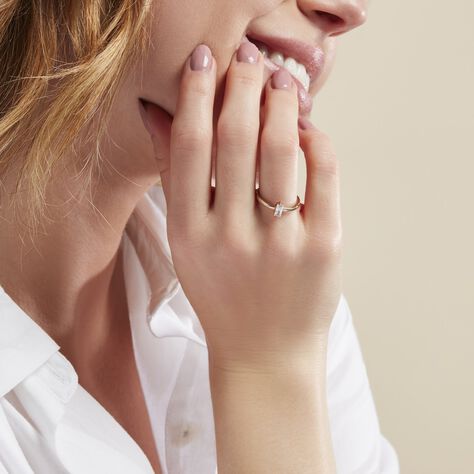 Bague Nila Plaqué Or Jaune Oxyde De Zirconium - Bagues solitaires Femme | Histoire d’Or