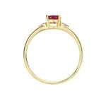 Bague Or Jaune Marie Rubis Diamants - Bagues solitaires Femme | Histoire d&rsquo;Or