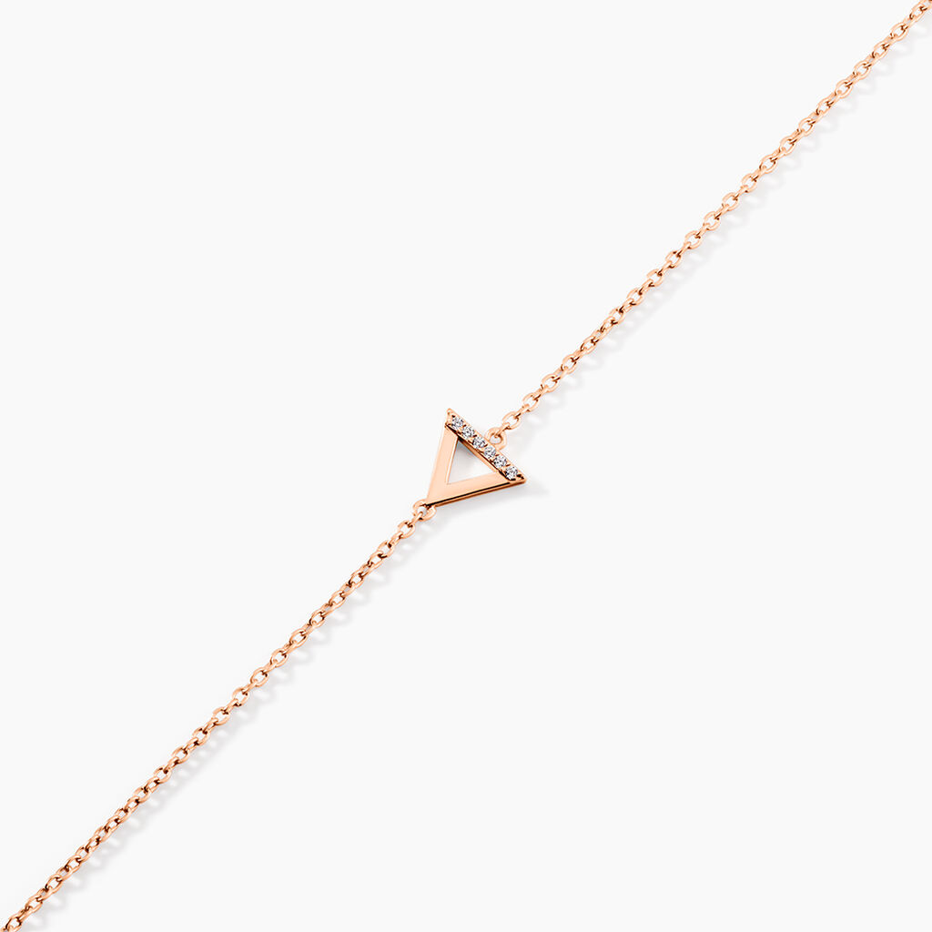 Bracelet Lorena Argent Rose Oxyde De Zirconium - Bracelets Femme | Histoire d&rsquo;Or