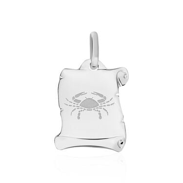 Pendentif Zodiaque Parchemin Argent Blanc Pendentif Zodiaque Parchemin Argent Blanc
