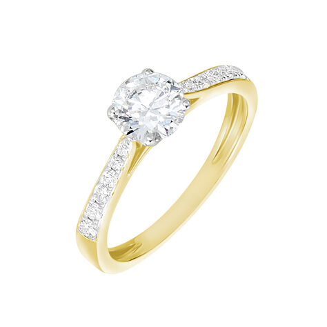 Bague Solitaire Hemera Or Jaune Diamant Synthetique - Bagues solitaires Femme | Histoire d’Or