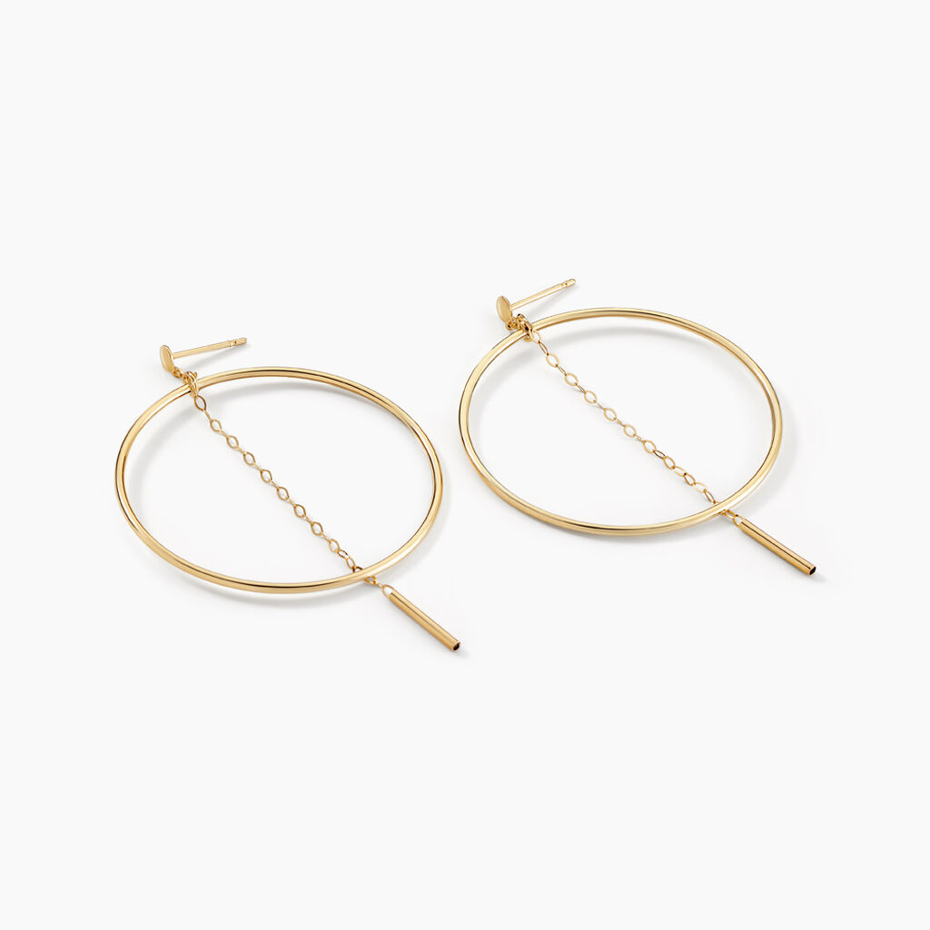 Créoles Roxana Cercles Ajourés Or Jaune - Boucles d'oreilles créoles Femme | Histoire d’Or