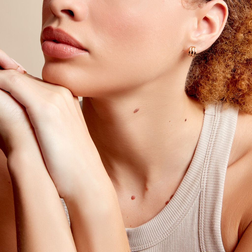 Créoles Dally Plaqué Or Jaune - Boucles d'oreilles créoles Femme | Histoire d’Or