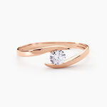 Bague Solitaire Camilia Or Rose Oxyde De Zirconium - Bagues solitaires Femme | Histoire d&rsquo;Or