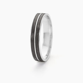 Alliance Ikhlas Ruban Plat Argent Blanc - Alliances Homme | Histoire d’Or