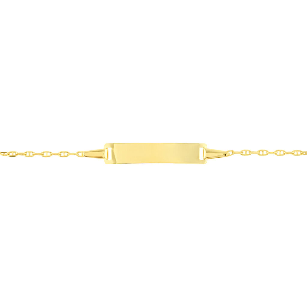 Bracelet Identité Esta Maille Forçat Or Jaune - Bracelets Communion Enfant | Histoire d’Or