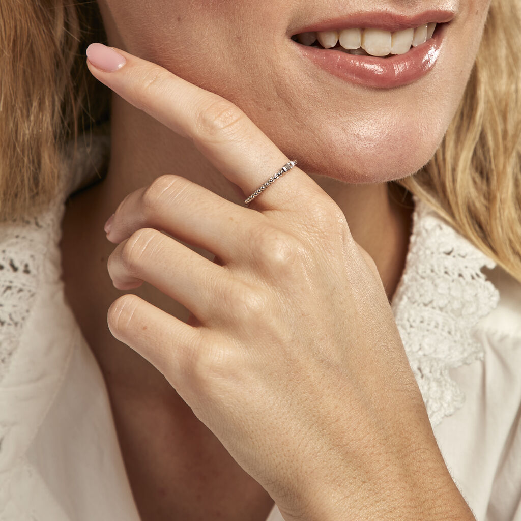 Bague Cherish Argent Blanc Oxyde De Zirconium - Bagues solitaires Femme | Histoire d’Or