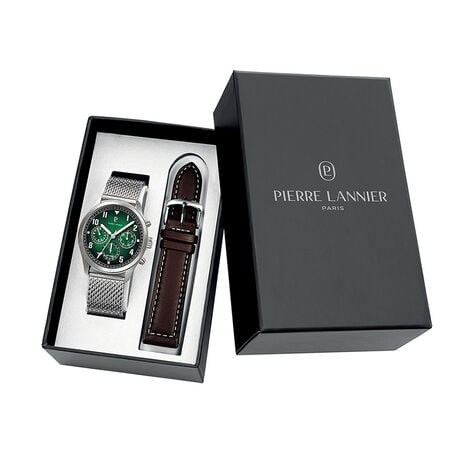 Coffret De Montre Pierre Lannier Lannier Aviateur Vert - Montres Homme | Histoire d&rsquo;Or