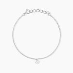 Bracelet Court Argent Blanc Constantin Oxyde De Zirconium - Bracelets Femme | Histoire d&rsquo;Or