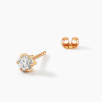 Boucles D'oreilles Puces Yl&eacute;na Plaqu&eacute; Or Jaune Oxyde De Zirconium - Boucles d'oreilles fantaisie Femme | Histoire d&rsquo;Or