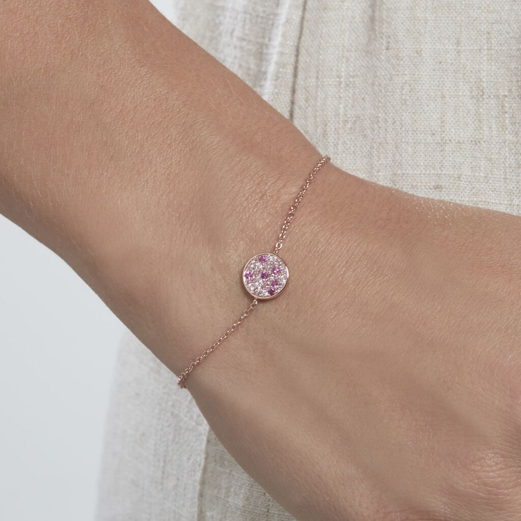 Bracelet Nelig Argent Rose Oxyde De Zirconium - Bracelets Femme | Histoire d’Or