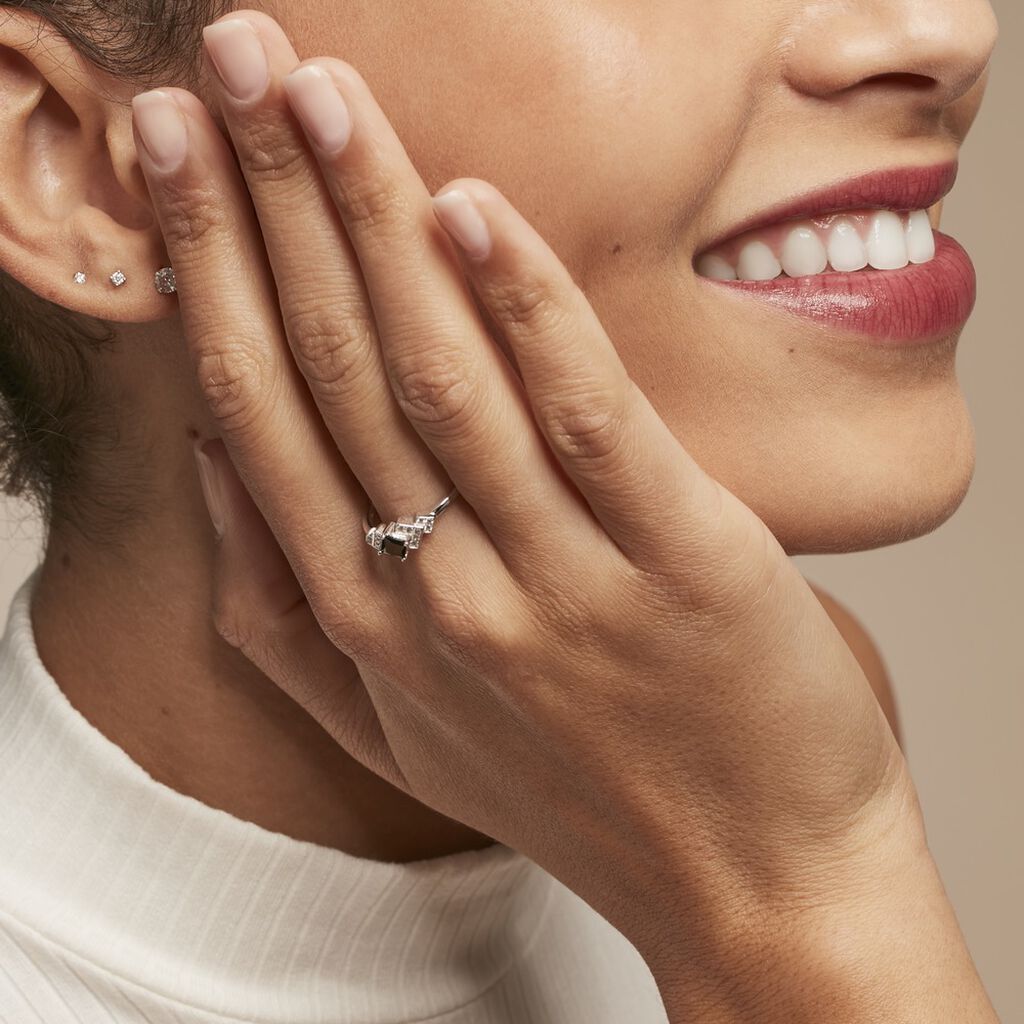 Bague Maymana Argent Blanc Oxyde De Zirconium - Bagues solitaires Femme | Histoire d&rsquo;Or