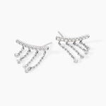 Boucles D'Oreilles Pendantes Rain Argent Blanc Oxyde De Zirconium - Boucles d'oreilles fantaisie Femme | Histoire d&rsquo;Or