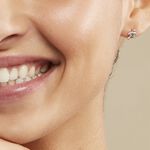 Boucles D'oreilles Puces Osie Argent Blanc - Boucles d'oreilles fantaisie Femme | Histoire d&rsquo;Or