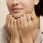Bague Amance Or Blanc Topaze Et Oxyde De Zirconium - Bagues solitaires Femme | Histoire d&rsquo;Or