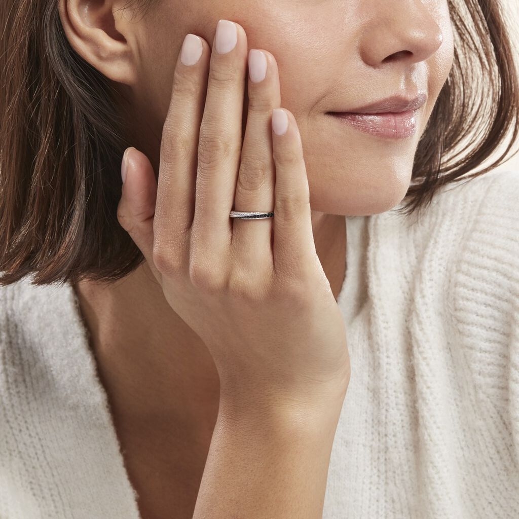 Bague Argent Blanc Agoston Oxydes De Zirconium - Bagues avec pierre Femme | Histoire d’Or