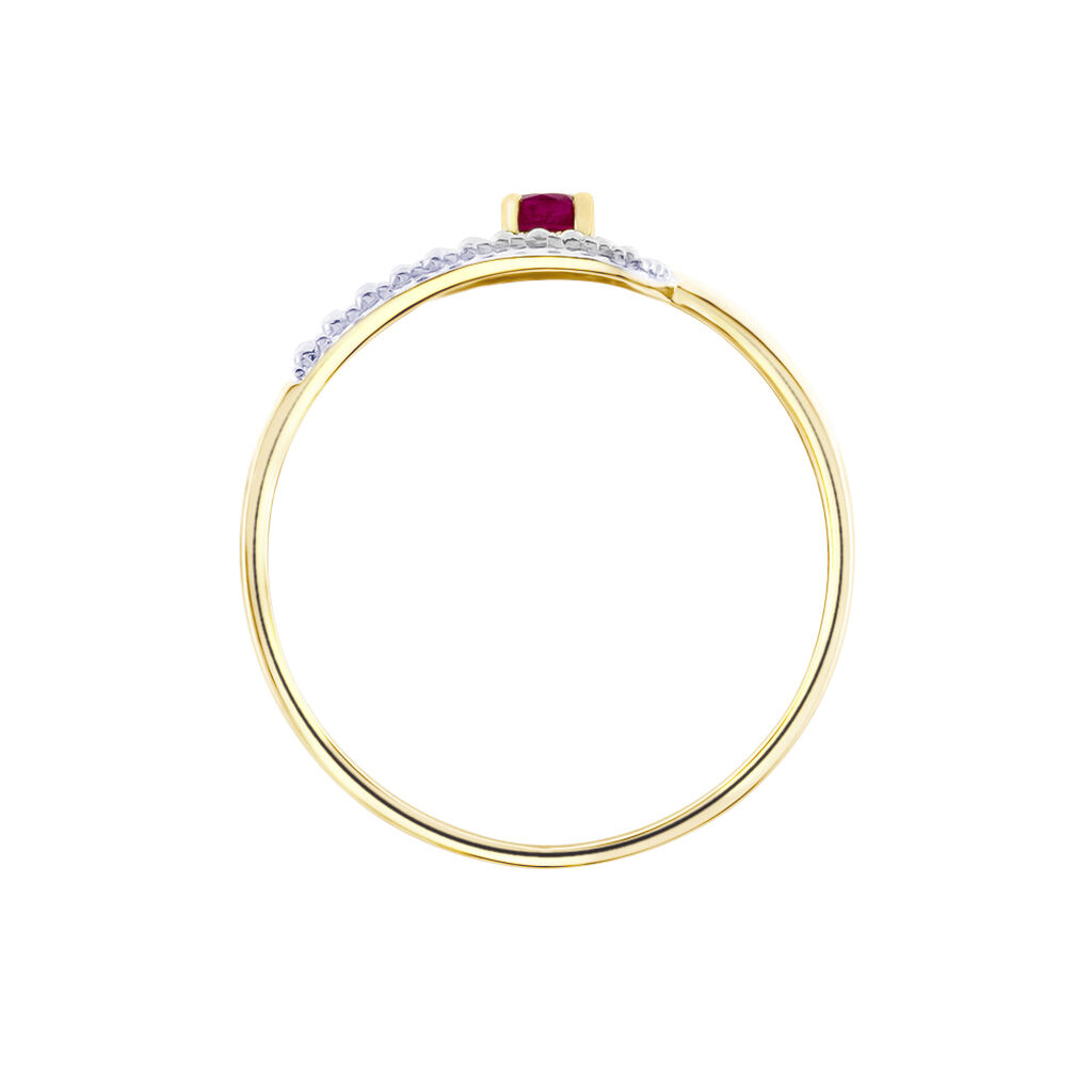 Bague Or Jaune Karmele Rubis - Bagues solitaires Femme | Histoire d&rsquo;Or