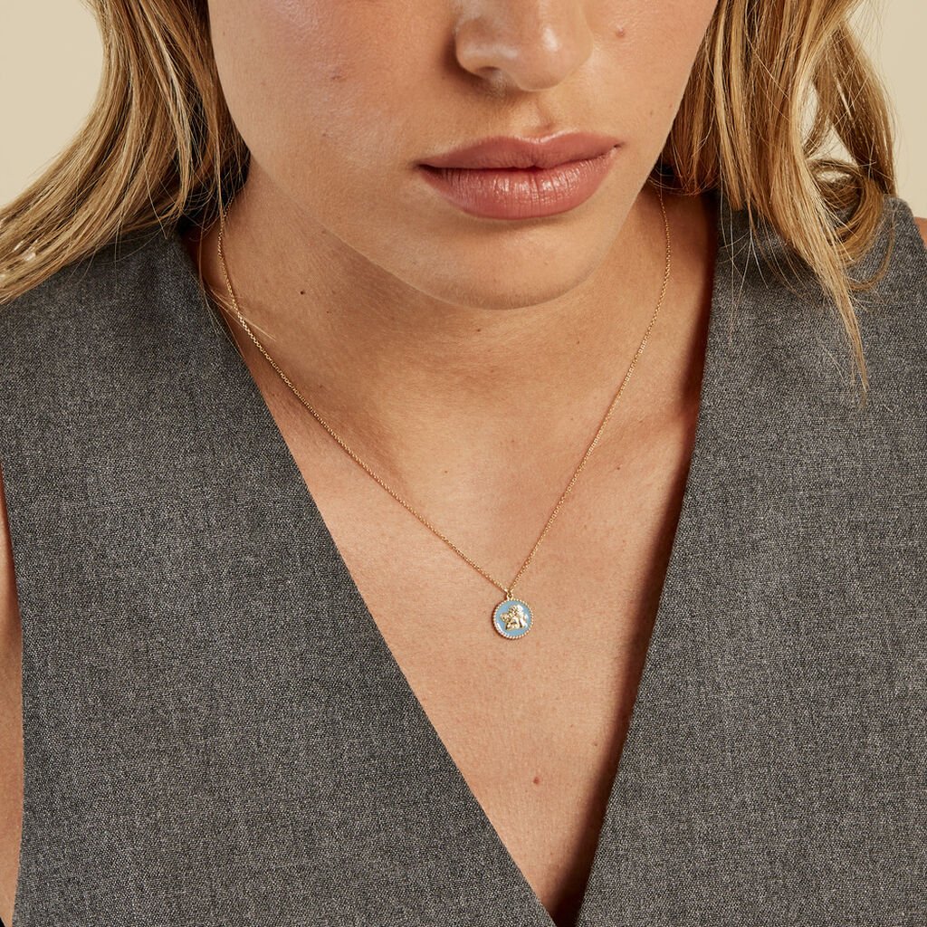 Collier Angel Or Jaune - Cadeaux de bapt&ecirc;me Famille | Histoire d&rsquo;Or