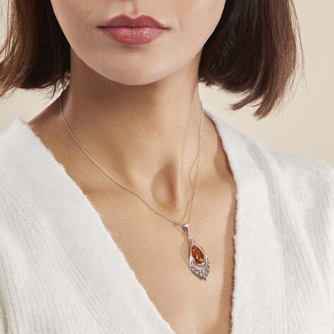 Collier Argent Blanc Doralyn Ambre - Colliers Femme | Histoire d’Or