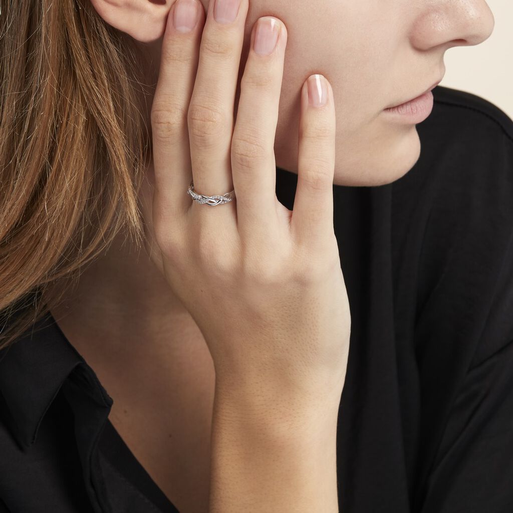 Bague Argent Blanc Cyriaca Oxydes De Zirconium - Bagues avec pierre Femme | Histoire d’Or