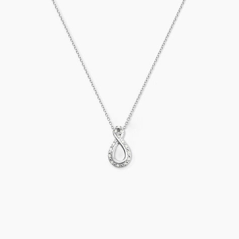 Collier Theanna Or Blanc Diamant - Colliers Femme | Histoire d’Or