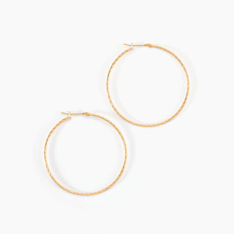 Créoles Anusha Plaqué Or Jaune - Boucles d'oreilles créoles Femme | Histoire d’Or