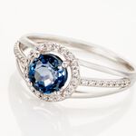 Bague Or Blanc Maeva Topaze Oxydes De Zirconium - Bagues solitaires Femme | Histoire d&rsquo;Or