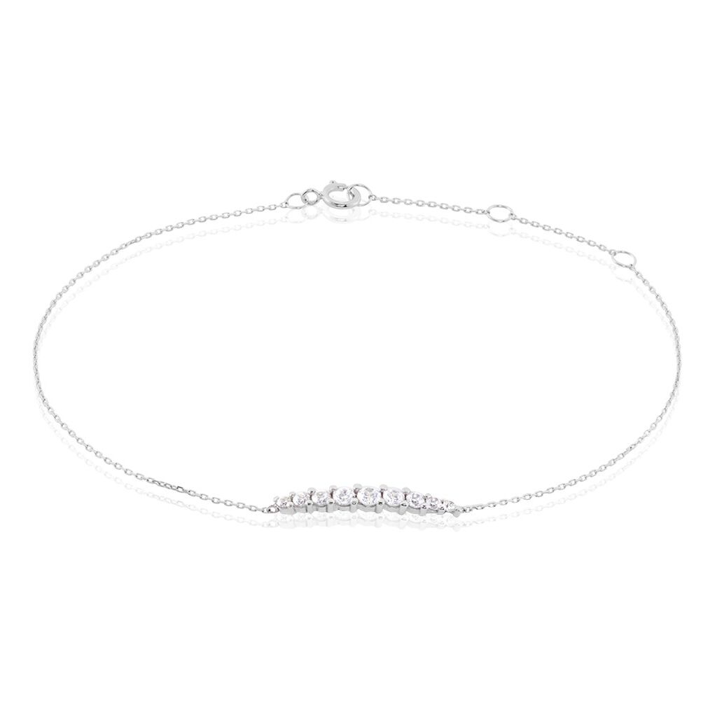 Bracelet Georas Or Blanc Oxyde