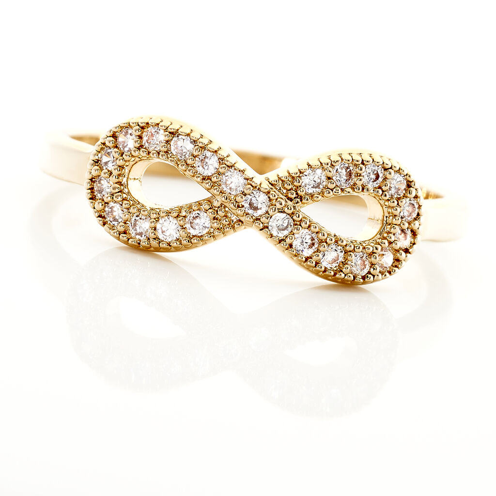 Bague Merane Plaqu&eacute; Or Jaune Oxyde De Zirconium - Bagues avec pierre Femme | Histoire d&rsquo;Or