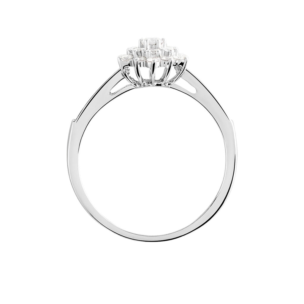 Bague Chouchou Platine Blanc Diamant - Bagues avec pierre Femme | Histoire d’Or