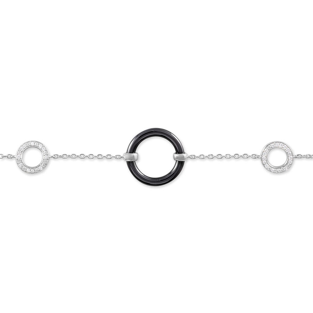 Bracelet Lylwen Argent Blanc C&eacute;ramique Et Oxyde De Zirconium - Bracelets Femme | Histoire d&rsquo;Or