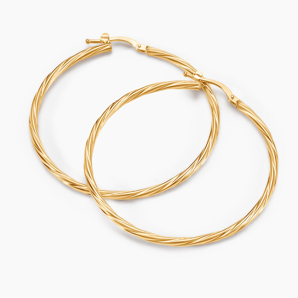 Créoles Youri Or Jaune - Boucles d'oreilles créoles Femme | Histoire d’Or